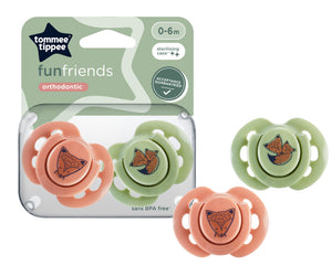 Tommee Tippee Fun Friends Orthodontic Soother, 0-6Months