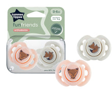 Load image into Gallery viewer, Tommee Tippee Fun Friends Orthodontic Soother, 0-6Months
