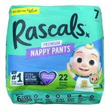 Load image into Gallery viewer, Rascal &amp; Friends Premium Nappy Pants Size 7, 22 Pack, (New Look)
