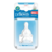 Load image into Gallery viewer, Dr Brown's Narrow Options+ Level 1 Flow Teat 2Pack, 0+Months
