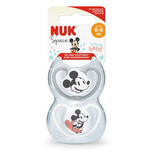 NUK Disney Space Soothers 0-6Months, 2Pack