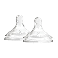 Load image into Gallery viewer, Dr Brown’s Options Wide Neck Silicone Bottle Teats, 3+Months 2 Pack
