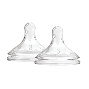 Dr Brown’s Options Wide Neck Silicone Bottle Teats, 6+Months, 2 Pack