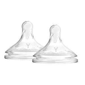 Dr Brown’s Options Wide Neck Silicone Bottle Teats, 9+Months, Y-Cut 2 Pack