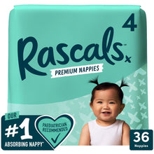 Load image into Gallery viewer, Rascal + Friends Cocomelon Premium Nappies Size 4, 36 Pack, 10-15kg
