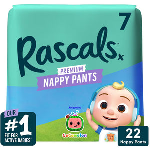 Rascal & Friends Premium Nappy Pants Size 7, 22 Pack, (New Look)