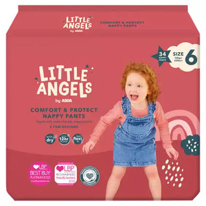 Little Angels Pants Size 6, 34Pack 15+kg (new)