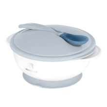 Load image into Gallery viewer, Kikka Boo Suction Bowl With Heat Sensing Spoon Blue, 4+Months
