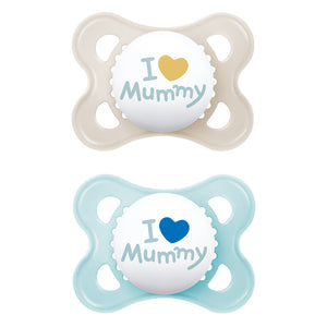 MAM Original Soother 2-6Months,  2Pack- Blue Mummy