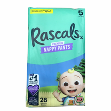 Load image into Gallery viewer, Rascal &amp; Friends Premium Nappy Pants Size 5, 28 Pack, (New Look)
