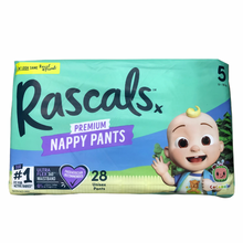 Load image into Gallery viewer, Rascal &amp; Friends Premium Nappy Pants Size 5, 28 Pack, (New Look)
