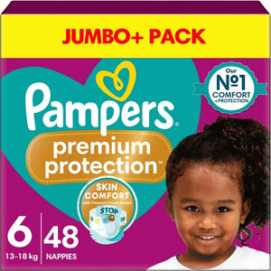 Pampers Premium Active Fit Size 6, Jumbo+ Pack, 48 Nappies, 13-18kg