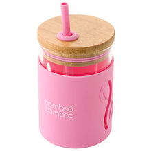 Load image into Gallery viewer, Bamboo Toddler Jar with Straw- 350ml -Pink
