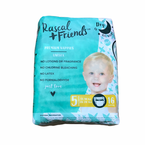 Rascal & Friends Essential Size 5 Nappies, 16pack,  (13-18kg) Small Pack