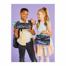 Load image into Gallery viewer, Giggle By Smiggle Freestyle Double Decker Lunchbox, Black
