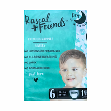 Load image into Gallery viewer, Rascal &amp; Friends Essential Size 6 Nappies 14pack- (16+kg) Small Pack
