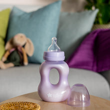 Load image into Gallery viewer, Tommee Tippee Wide Neck Nipper Gripper Easy Grip Bottle with Soft Silicone Teat 3m+, 240ml
