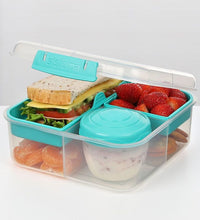 Load image into Gallery viewer, Sistema Bento Cube To Go With Yogurt Pot, 1.25l -Teal
