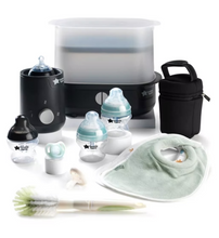 Load image into Gallery viewer, Tommee Tippee Closer to Nature Complete Feeding Set -12 Piece Set, Black
