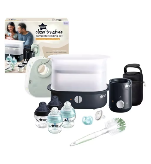 Tommee Tippee Closer to Nature Complete Feeding Set -12 Piece Set, Black