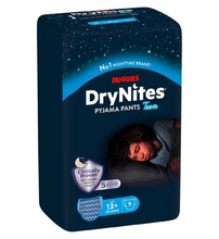 Load image into Gallery viewer, Huggies DryNites Bedwetting Pyjama Pants Boy Age 13+(49-60kg)9 Pants

