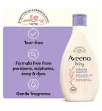 Load image into Gallery viewer, AVEENO Baby Calming Comfort Bedtime Bath &amp; Wash, 400ml
