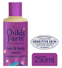 Load image into Gallery viewer, Childs Farm Hair &amp; Body Wash, Blackberry &amp; Apple -250ml
