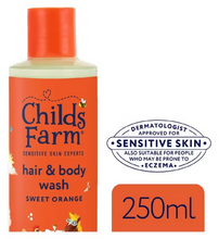 Load image into Gallery viewer, Childs Farm Hair &amp; Body Wash, Sweet Orange -250ml
