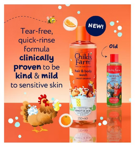 Childs Farm Hair & Body Wash, Sweet Orange -250ml