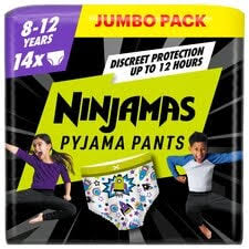 Pampers Ninjamas Pyjama Pants Boys, 8-12 Years, 27-43kg, 14pack