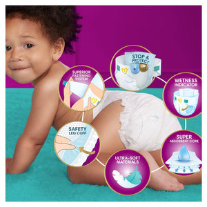 Pampers Premium Protection Size 4, 37 Nappies, 9-14kg, Essential Pack