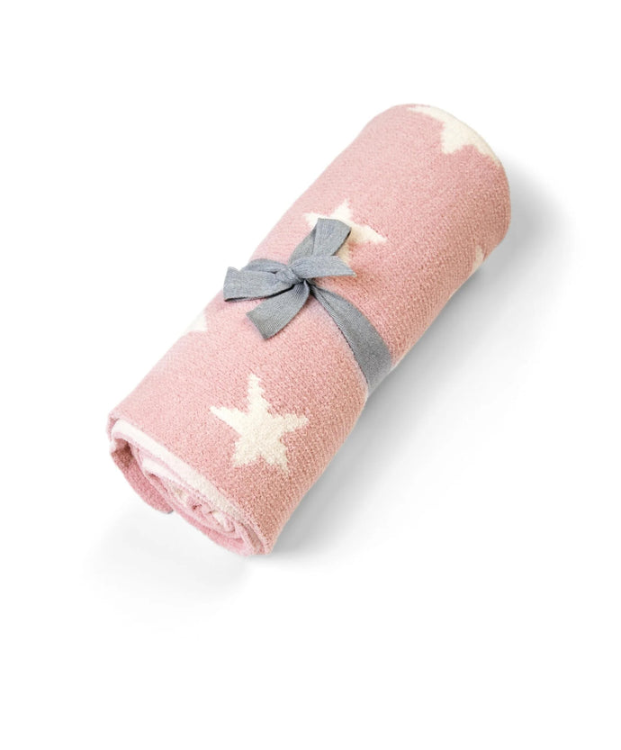 Mamas & Papas Chenille Blanket - Pink Star