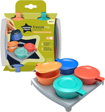 Load image into Gallery viewer, Tommee Tippee 4 x Pop Up Freezer Pots &amp; Tray
