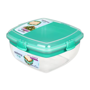 Sistema To-Go Salad & Sandwich Lunch Box, 1.6L -Teal
