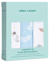 Load image into Gallery viewer, Aden + Anais Essentials Cotton Muslin Washcloths, 3 Pack -Space Explorers
