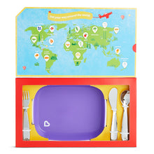 Load image into Gallery viewer, Munchkin Food Adventure Splash Big Kid Dining Set (Purple), 18+months
