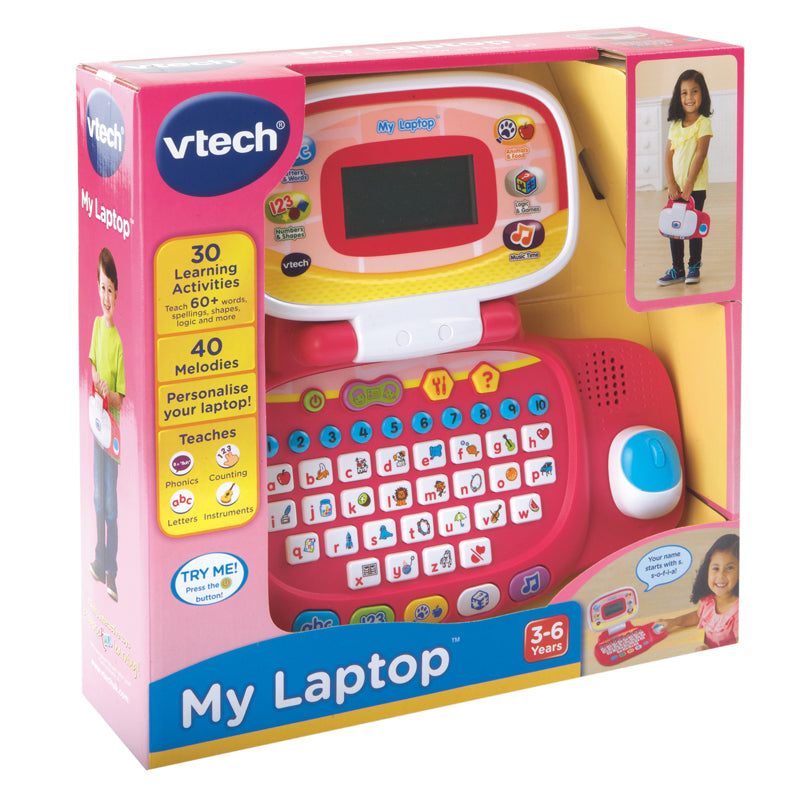 VTech My Laptop Kids Toy, 4-Directional Mouse, 30 Educational Activities, 5  Progressive Learning Categories, Orange