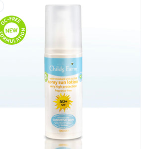Childs Farm SPF50+ Baby Sun Lotion Spray Fragrance Free 100ml