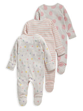 Load image into Gallery viewer, Mamas &amp; Papas Fruit Sleepsuits Set - 3 pack, 3-6 months
