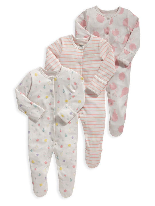 Mamas & Papas Fruit Sleepsuits Set - 3 pack, 3-6 months