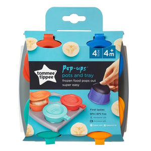 Tommee Tippee 4 x Pop Up Freezer Pots & Tray