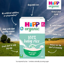 Load image into Gallery viewer, HiPP Organic  Baby Rice 4+ Months (160g)
