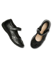 M&Co Floral Embroidered Mary-Jane Shoes - Black