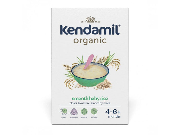 Kendamil Organic Smooth Baby Rice, 4-6+Months, 120g
