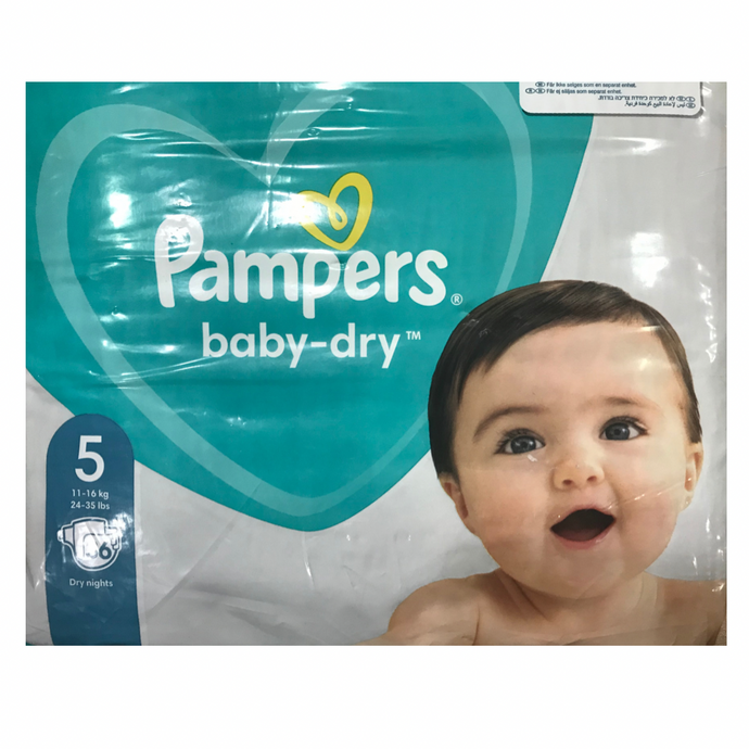 Pampers Baby-Dry Size 5, 36 Nappies, 11-16kg, Essential Pack