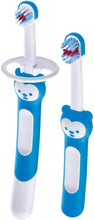 Load image into Gallery viewer, MAM Baby Brush With Safety Shield (2 Baby&#39;s Brushes and 1 Safety Shield) 6+ Months
