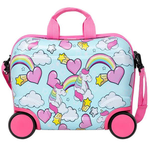 Star Wheelie Kids Suitcase - Pink
