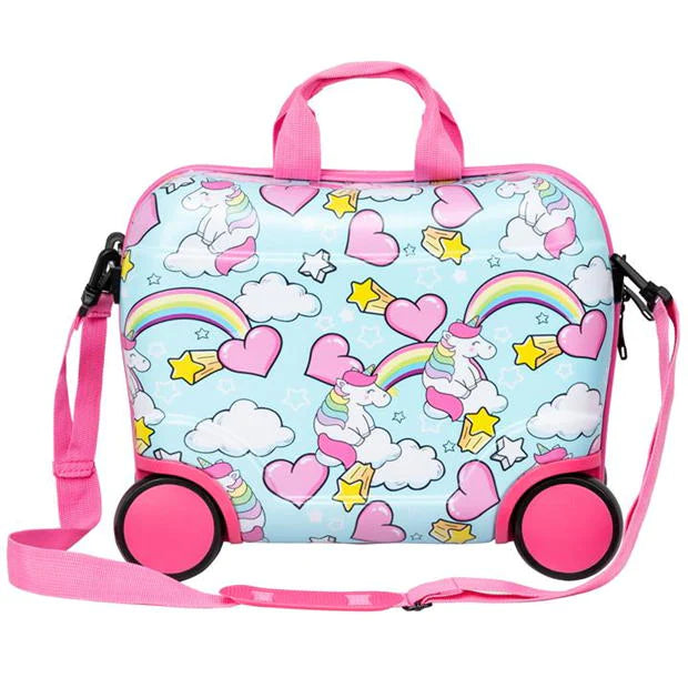 Star Wheelie Kids Suitcase - Pink