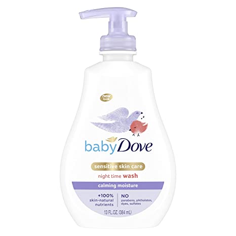 Baby Dove Sensitive Skin Care Night time Wash ,Calming Moisture, 400ml