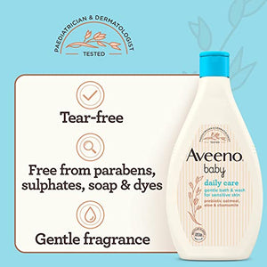 Aveeno baby daily care gentle bath & wash for sensitive skin ,400ml